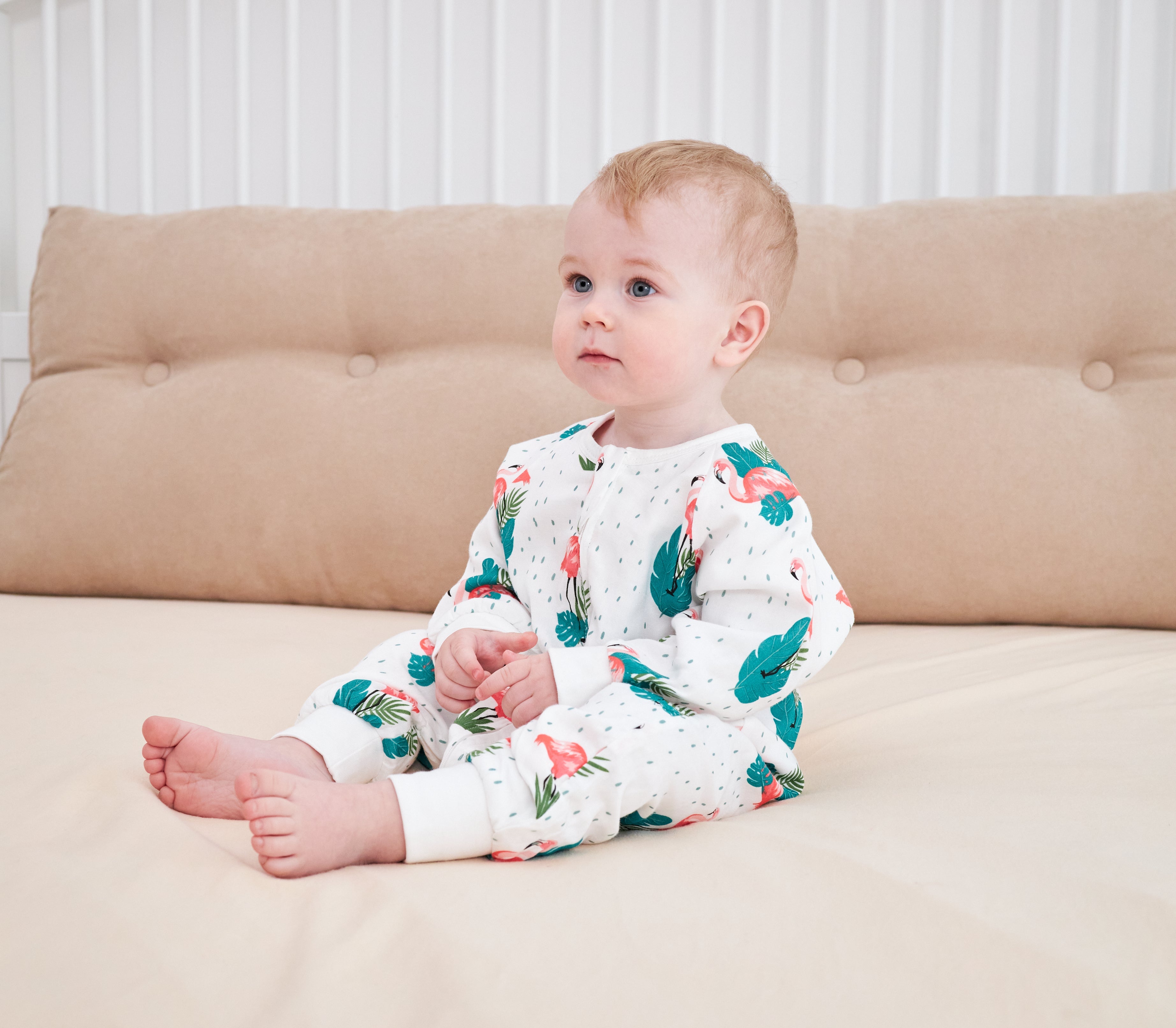 Bamboo Cooling Summer Sleep Sack: Long Sleeve Split-Leg Wearable Blanket
