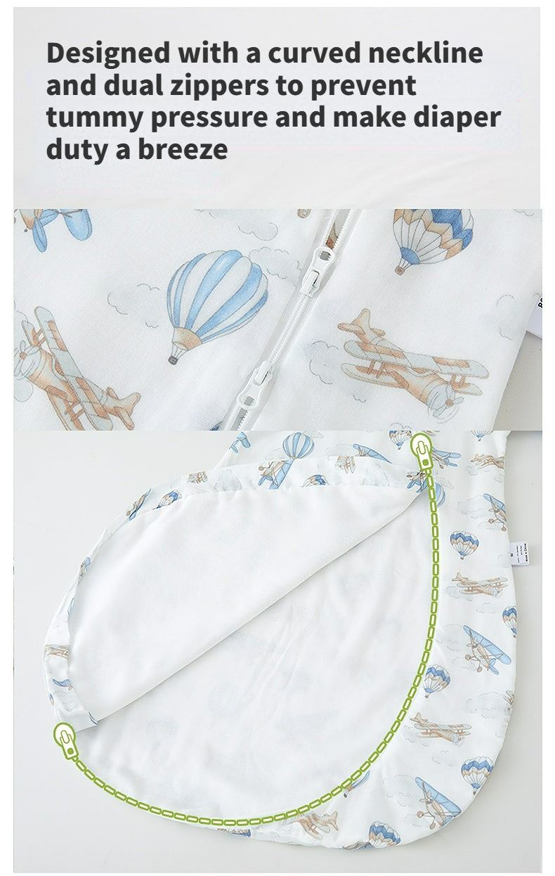 Ultra-Breathable Bamboo Baby Sleepsack with Removable Sleeves - Temperature Regulating (Summer/Spring), 7A Antimicrobial & Washable 150+ Times