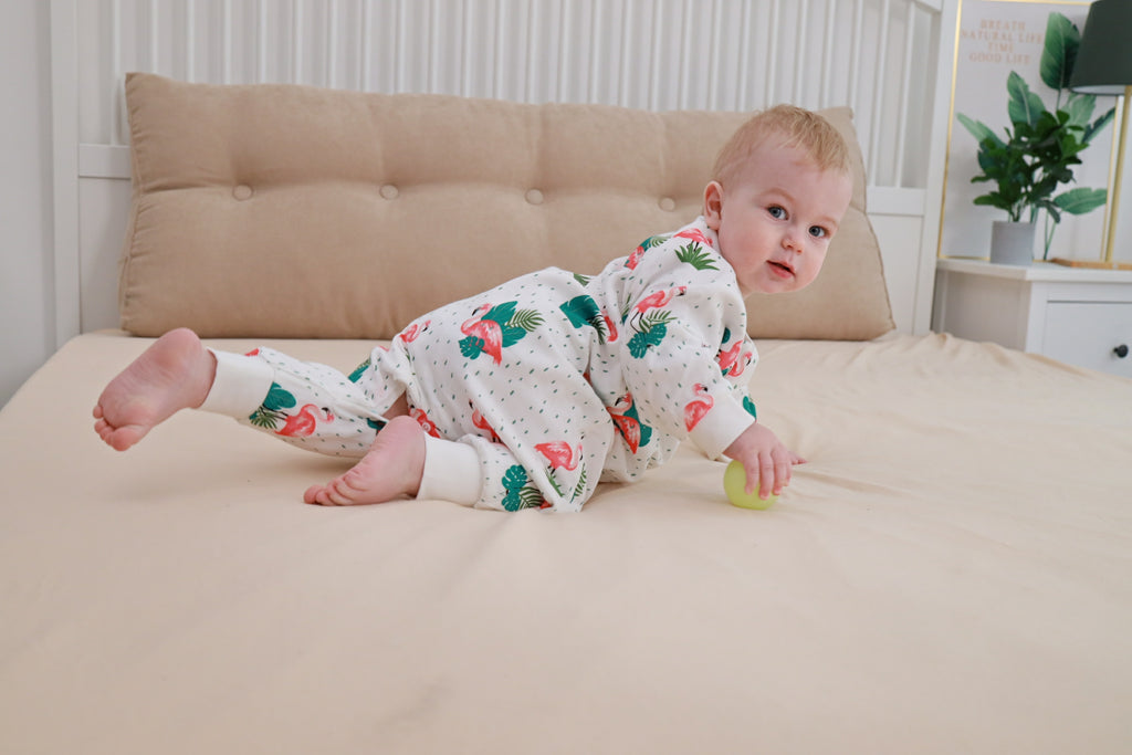 Bamfairy Bamboo Fiber Long Sleeve Split-Leg Sleep Sack - Breathable 2-Layer & 4-Layer Gauze Wearable Blanket for Babies & Toddlers