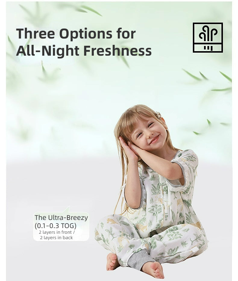 70% Bamboo 30% Cotton Baby Wearable Blanket | Detachable Sleeves | 3 Thickness Options for All Seasons