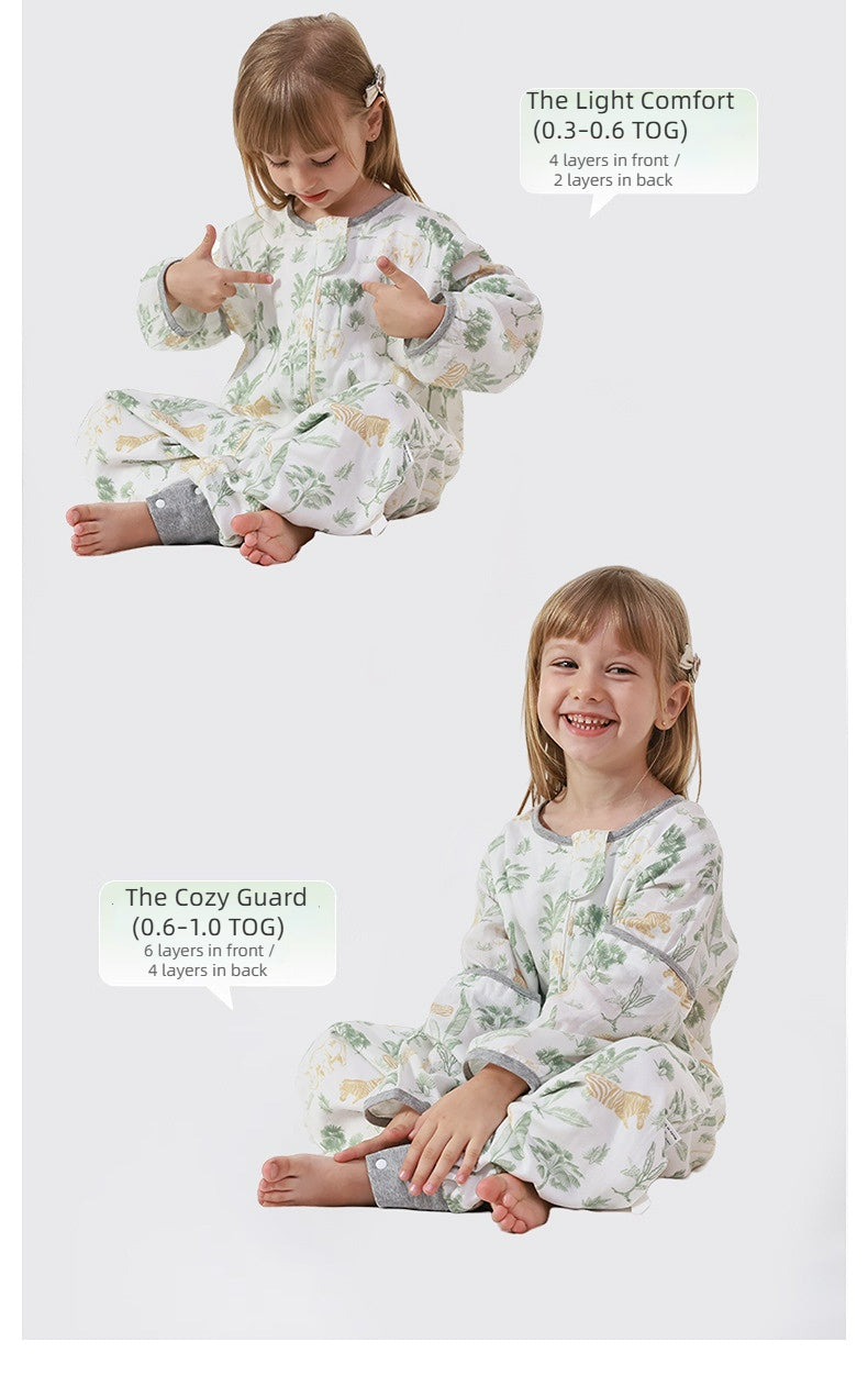 70% Bamboo 30% Cotton Baby Wearable Blanket | Detachable Sleeves | 3 Thickness Options for All Seasons