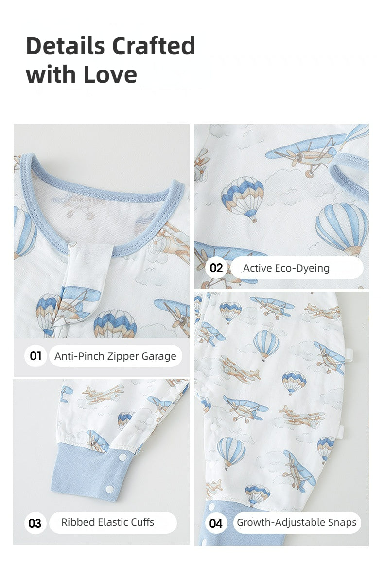 70% Bamboo 30% Cotton Baby Wearable Blanket | Detachable Sleeves | 3 Thickness Options for All Seasons