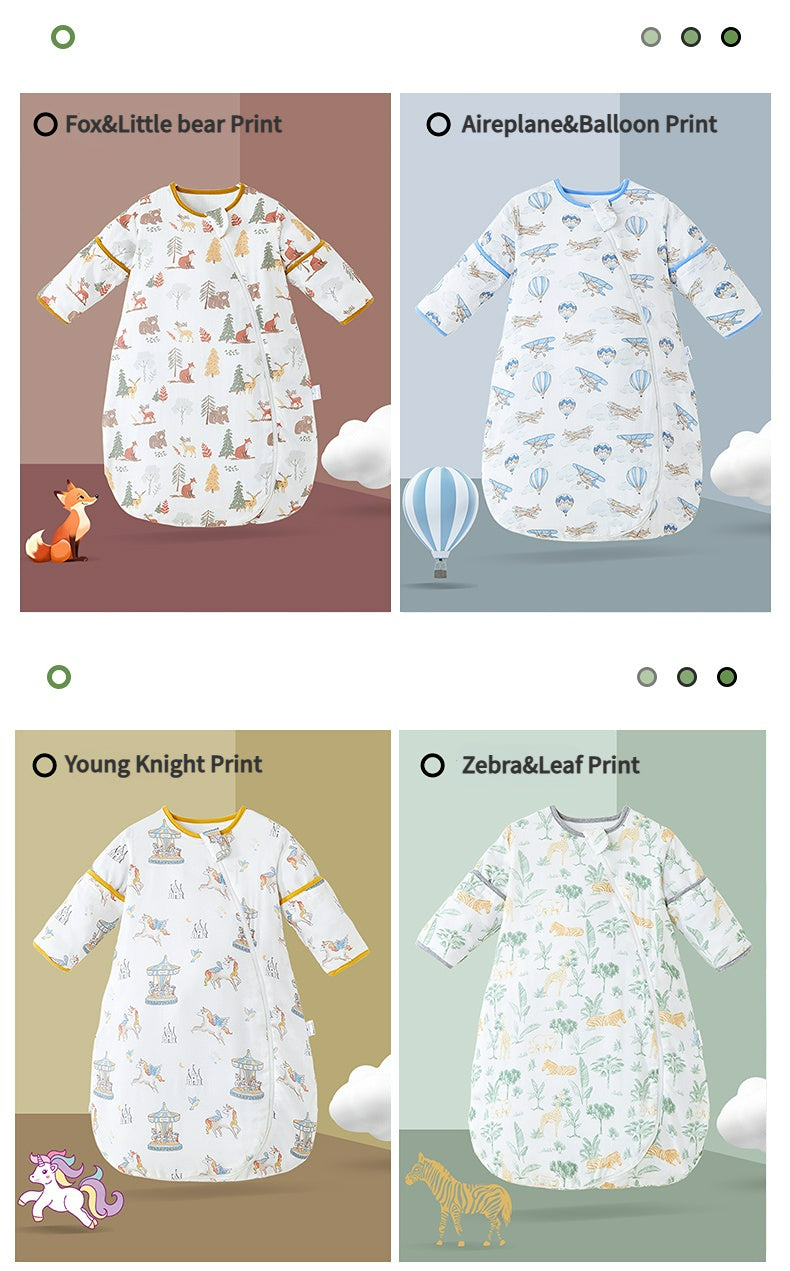 Ultra-Breathable Bamboo Baby Sleepsack with Removable Sleeves - Temperature Regulating (Summer/Spring), 7A Antimicrobial & Washable 150+ Times