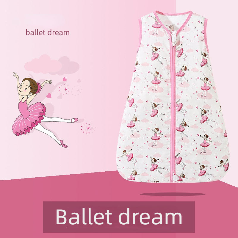Bamfairy™ Ultra-Light Summer Baby Sleep Sack - Breathable Bamboo Muslin, 2-Way Zipper & Hip-Healthy Design (Sleeveless, 28°C+)
