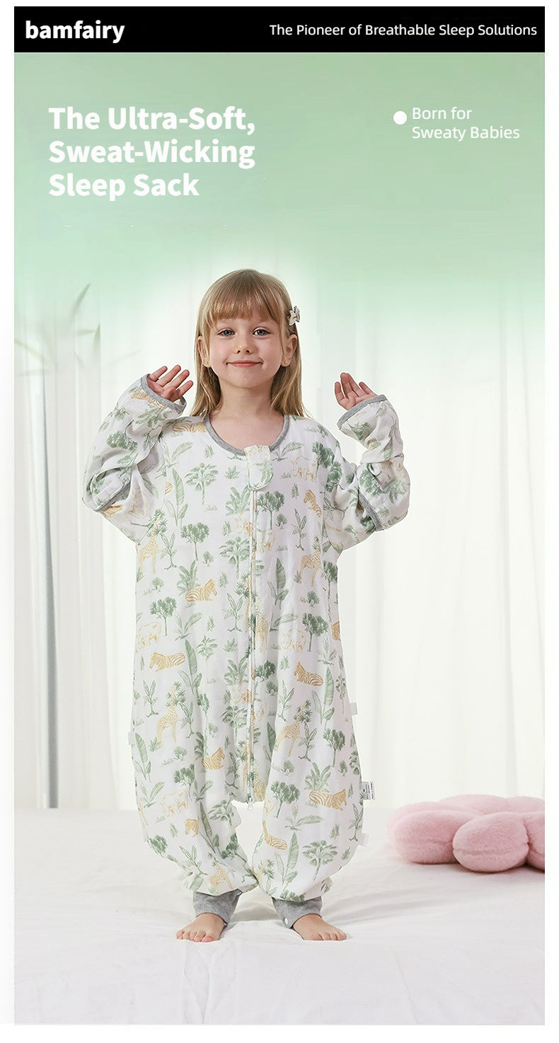 70% Bamboo 30% Cotton Baby Wearable Blanket | Detachable Sleeves | 3 Thickness Options for All Seasons