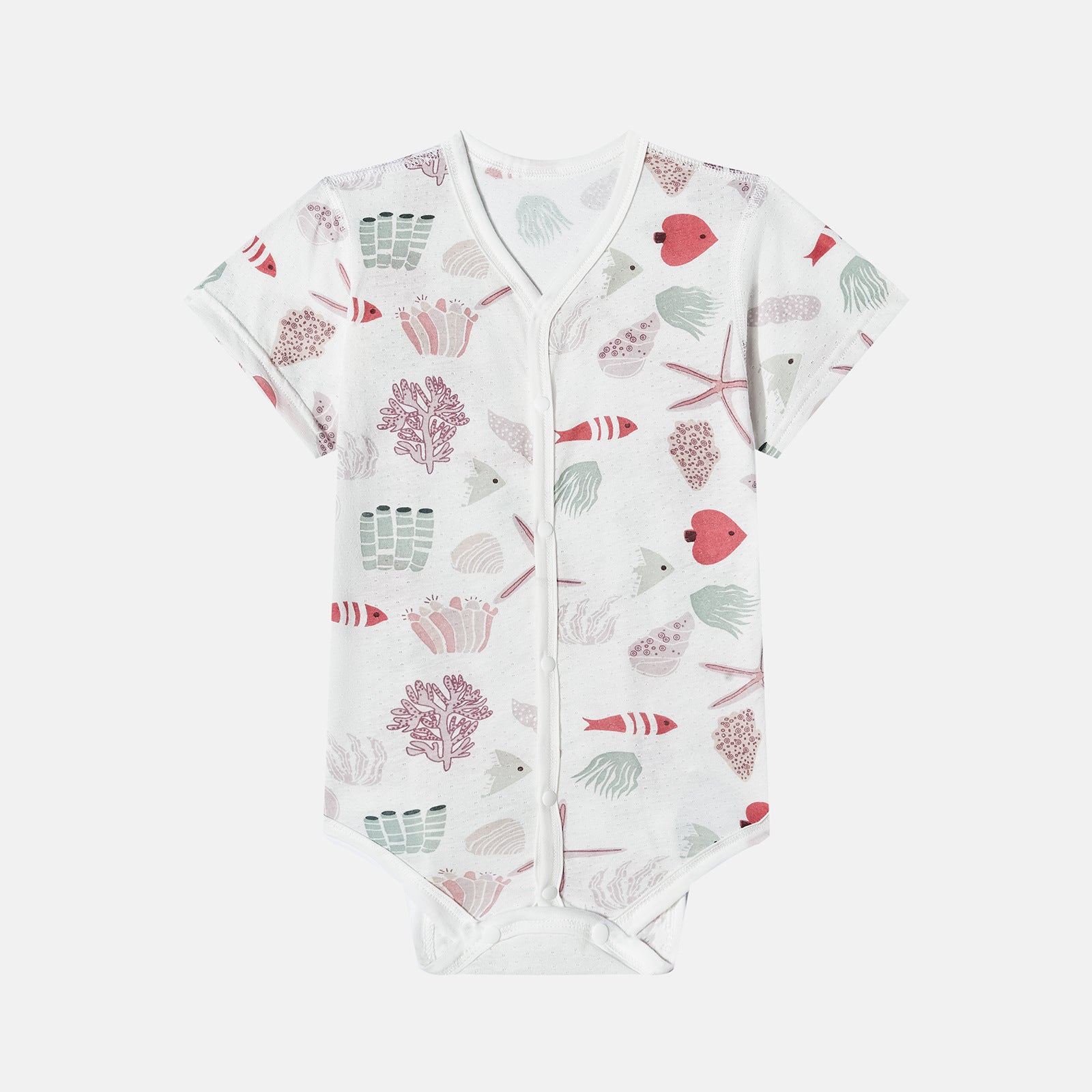 Bamfairy Bamboo Cotton Baby One-Piece Romper | Breathable Mesh-Pore Fabric | Anti-Heat Rash Summer Jumpsuit