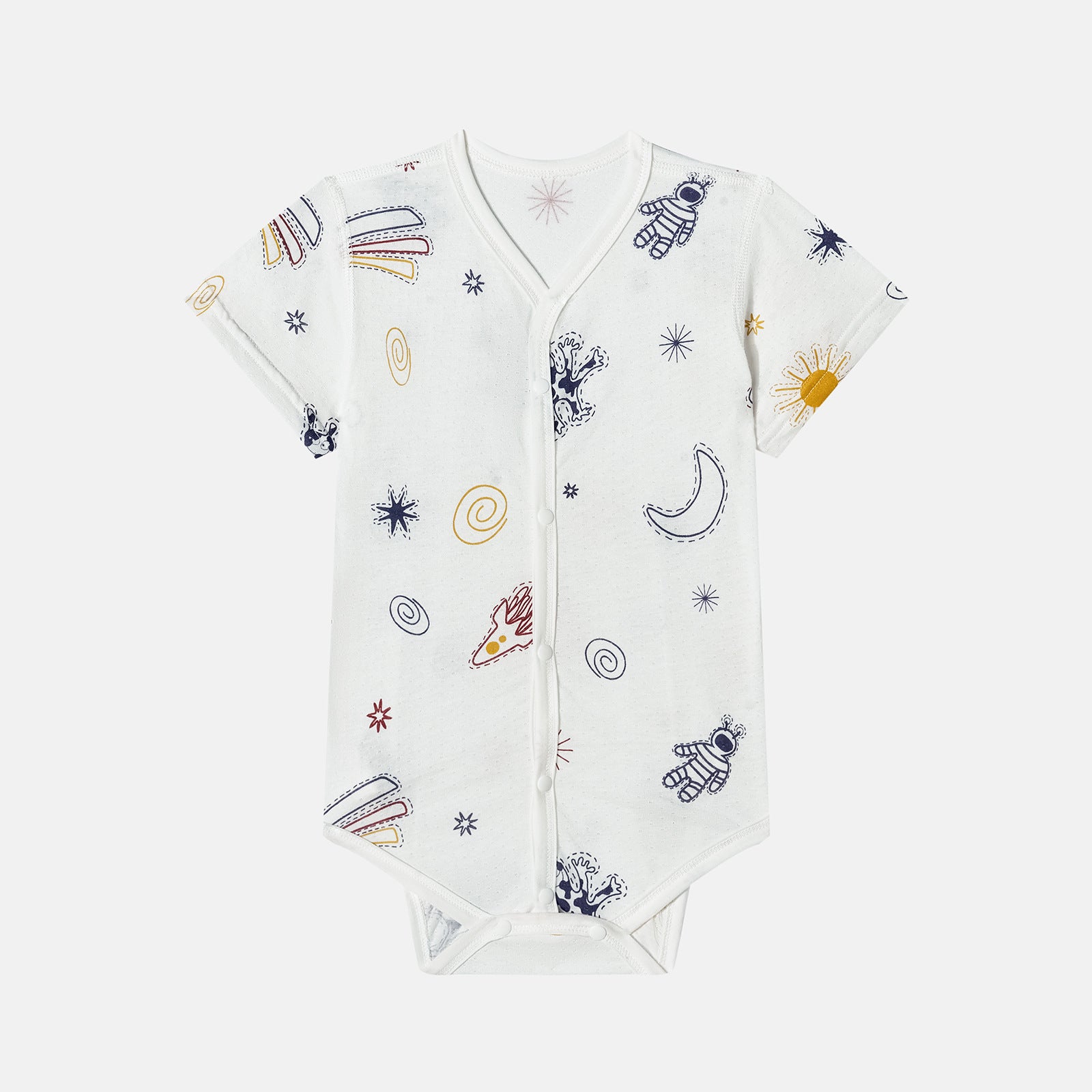 Bamfairy Bamboo Cotton Baby One-Piece Romper | Breathable Mesh-Pore Fabric | Anti-Heat Rash Summer Jumpsuit