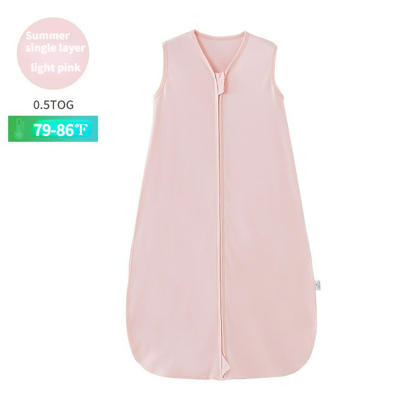 100% Cotton Summer Baby Sleep Sack | Sleeveless Wide-Bottom Hip-Healthy Swaddle Blanket