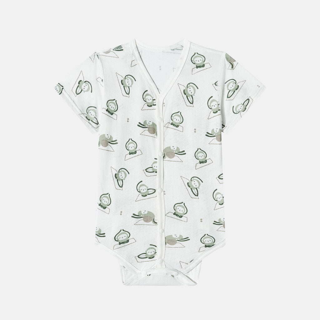 Bamfairy Bamboo Cotton Baby One-Piece Romper | Breathable Mesh-Pore Fabric | Anti-Heat Rash Summer Jumpsuit