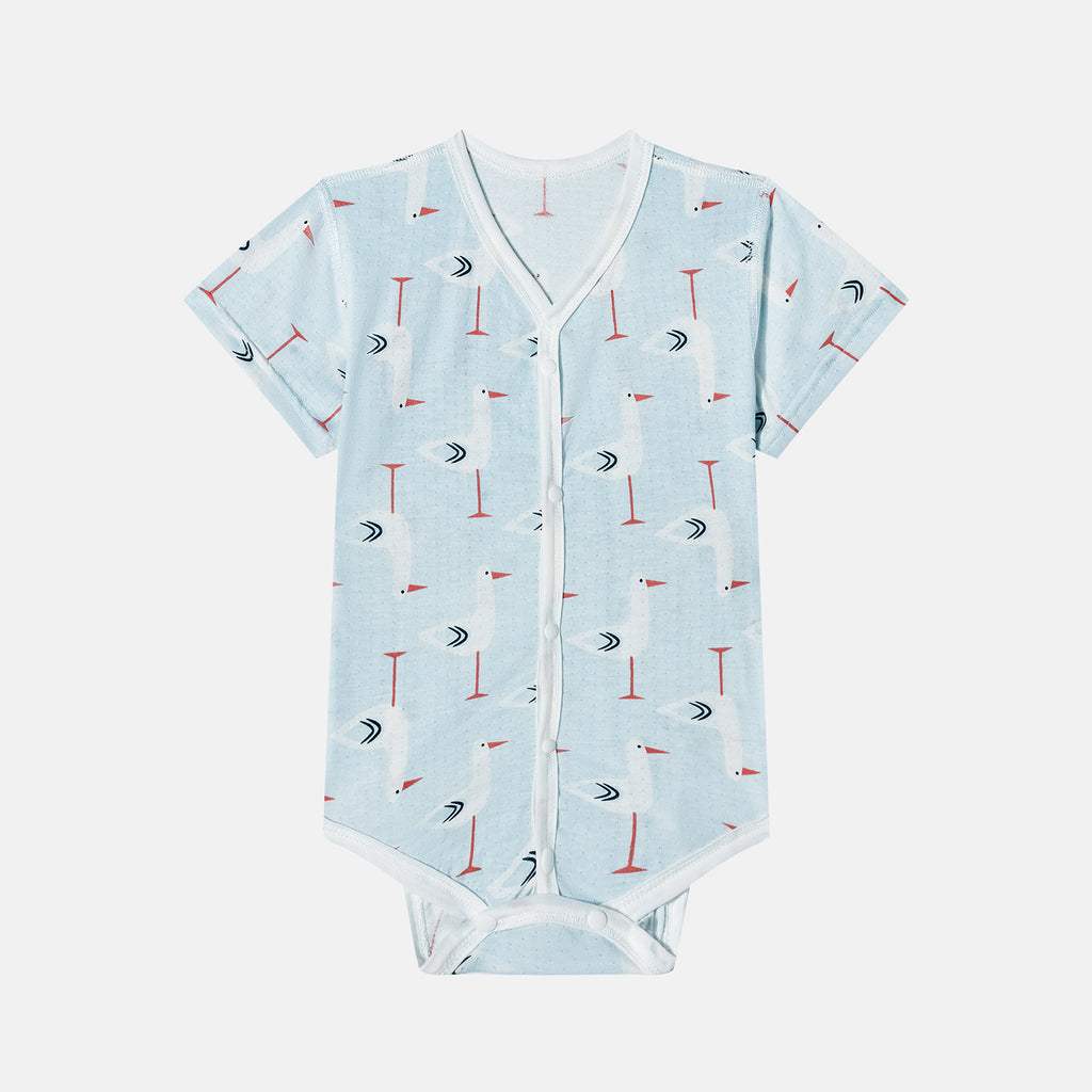 Bamfairy Bamboo Cotton Baby One-Piece Romper | Breathable Mesh-Pore Fabric | Anti-Heat Rash Summer Jumpsuit
