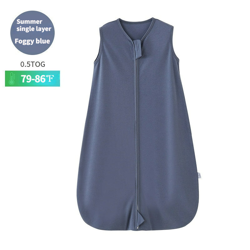 100% Cotton Summer Baby Sleep Sack | Sleeveless Wide-Bottom Hip-Healthy Swaddle Blanket