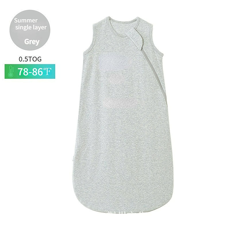 Ultra-Breathable Bamboo Cotton Baby Sleep Sack | Cool Sleeping Bag for Sweaty Babies, 0.5 TOG Solid Color Wearable Blanket