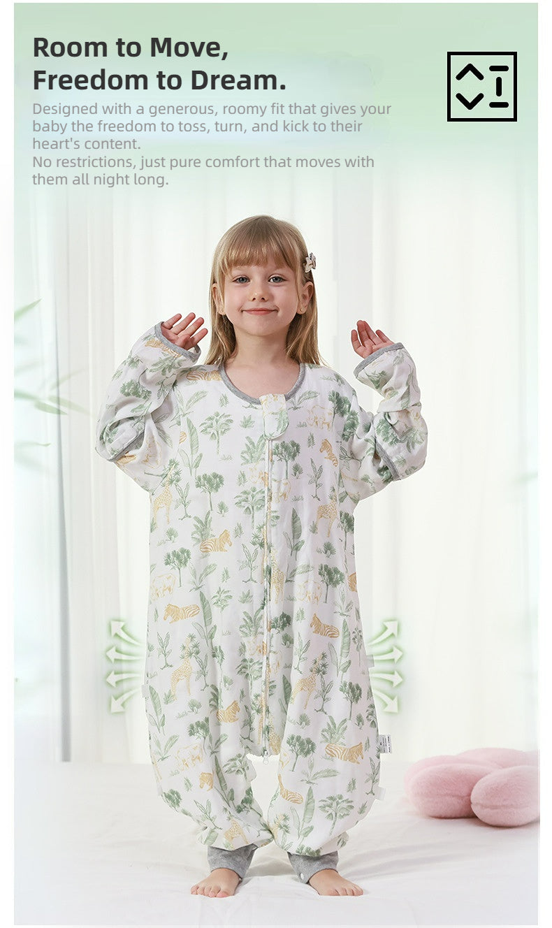 70% Bamboo 30% Cotton Baby Wearable Blanket | Detachable Sleeves | 3 Thickness Options for All Seasons