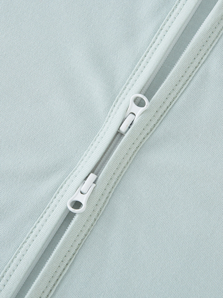 Ultra-Breathable Bamboo Cotton Baby Sleep Sack | Cool Sleeping Bag for Sweaty Babies, 0.5 TOG Solid Color Wearable Blanket