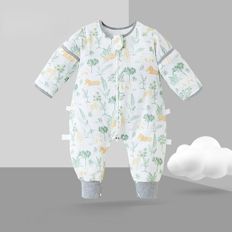 70% Bamboo 30% Cotton Baby Wearable Blanket | Detachable Sleeves | 3 Thickness Options for All Seasons