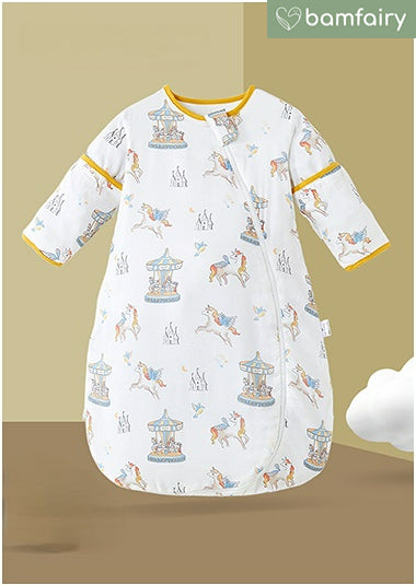 Ultra-Breathable Bamboo Baby Sleepsack with Removable Sleeves - Temperature Regulating (Summer/Spring), 7A Antimicrobial & Washable 150+ Times
